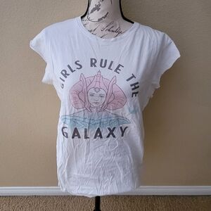 Target White Graphic Tee - Girls Rule the Galaxy